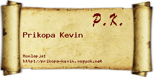 Prikopa Kevin névjegykártya